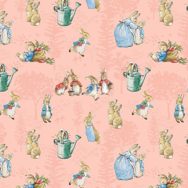 Main Coral - The Tale Of Peter Rabbit Fabric