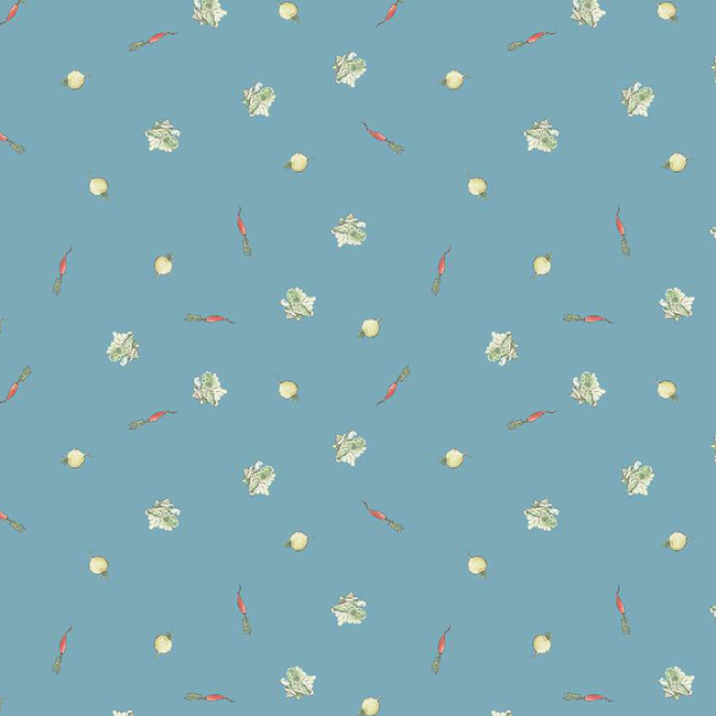 Veggies Blue - The Tale Of Peter Rabbit Fabric