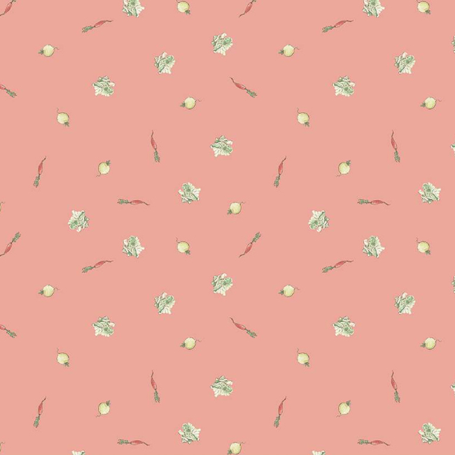 Veggies Coral - The Tale Of Peter Rabbit Fabric