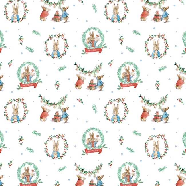 Christmas Wishes - The Joy Of Giving - Peter Rabbit Christmas Fabric