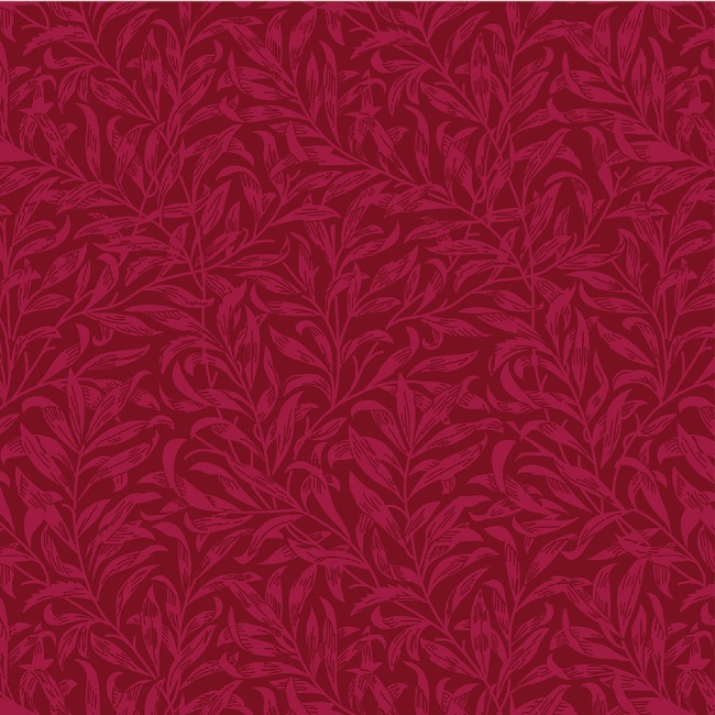 Crimson Willow Bough - William Morris - Extra Wide Backing Fabric