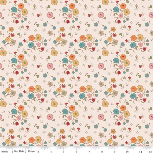 Lori Holt - Autumn Floral Harvest Fabric - Latte