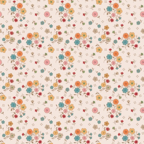 Lori Holt - Autumn Floral Harvest Fabric - Latte