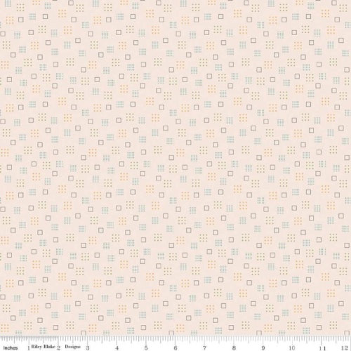 Lori Holt - Autumn Squares Harvest Fabric - Latte