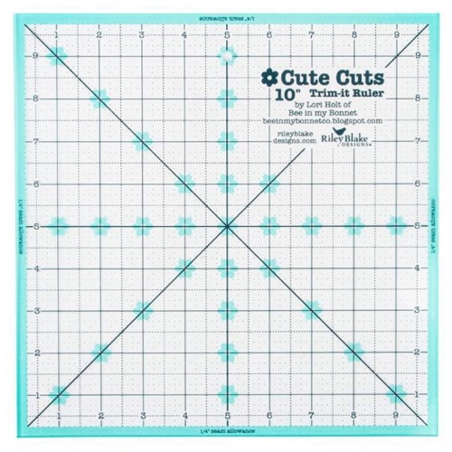 Lori Holt Cute Cuts Trim It Ruler Square 10in