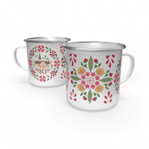 Lori Holt Home Town Holiday Enamel Tin Mug -1pc