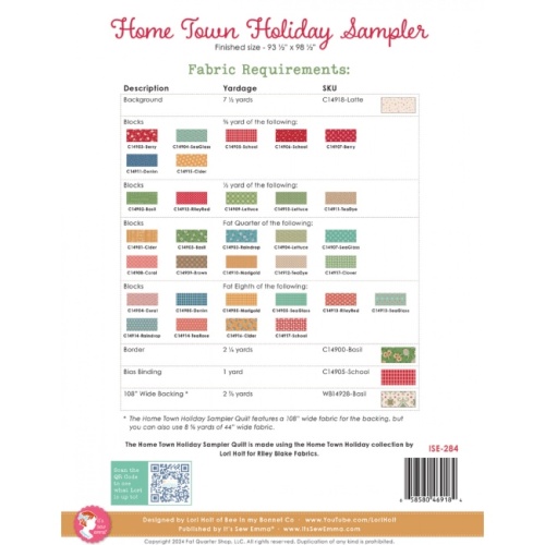 Lori Holt Home Town Holiday Quilt Pattern