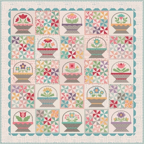 Lori Holt - Piece & Plenty Flower Basket Sampler Template Set