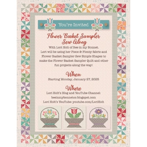 Lori Holt - Piece & Plenty Flower Basket Sampler Template Set