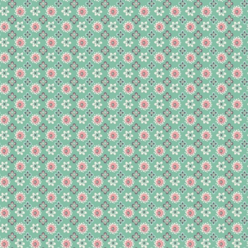 Piece & Plenty - Sea Glass Blossom Fabric - Lori Holt