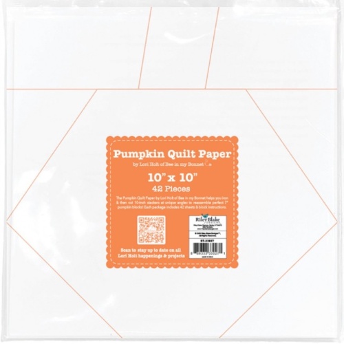 Lori Holt Iron-On Pumpkin Quilt Paper 10in - 42 Sheets