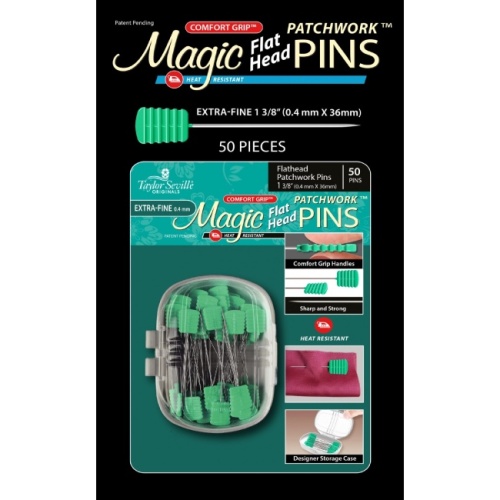 Taylor Seville Magic Pins - Flathead Patchwork EXTRA FINE 50pk