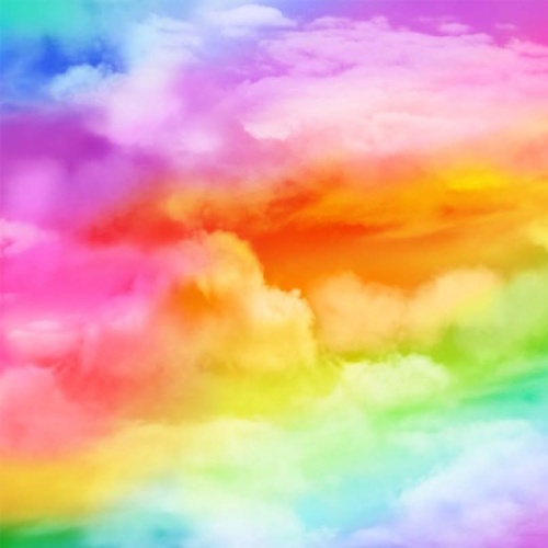 Michael Miller Gradient Rainbow Cloud Fabric