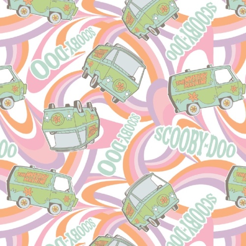 Mystery Van Journey - Softly Groovy - Scooby-Doo Fabric - Half Metre