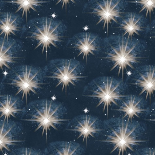 Navy Northern Star - O' Holy Night Fabric