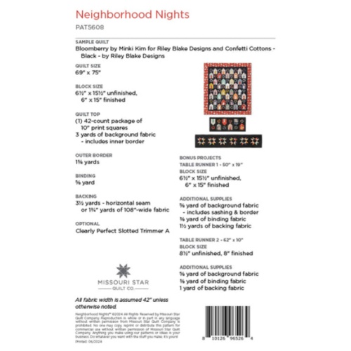 Neighbourhood Nights - Quilt Pattern - Missouri Star