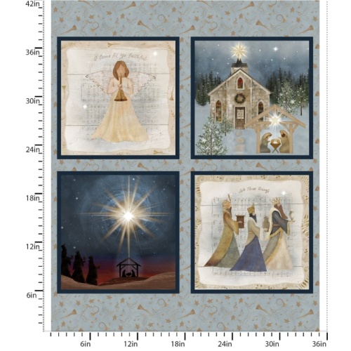 O' Holy Night Panel - Nativity Fabric Panel