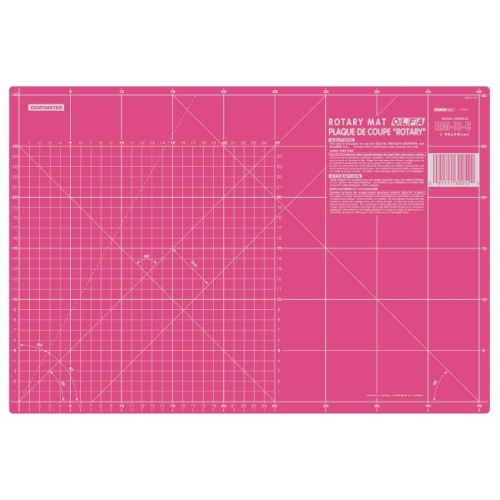 Olfa Pink Self Healing Cutting Mat - 17in x 12in