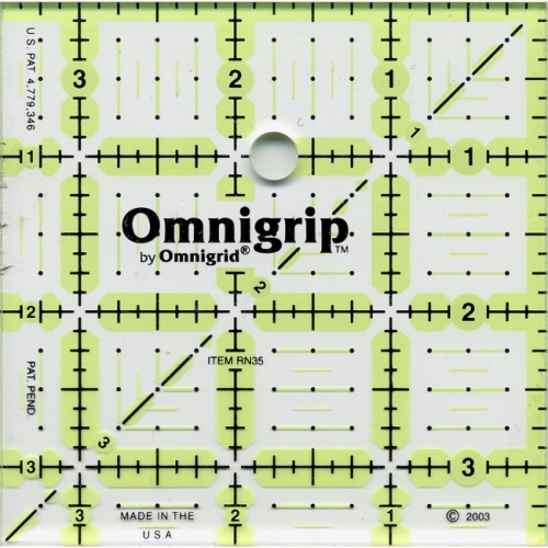 OmniGrip 3.5'' Square Ruler - Non Slip