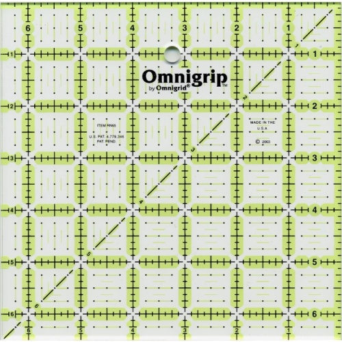 OmniGrip 6.5'' Square Ruler - Non Slip