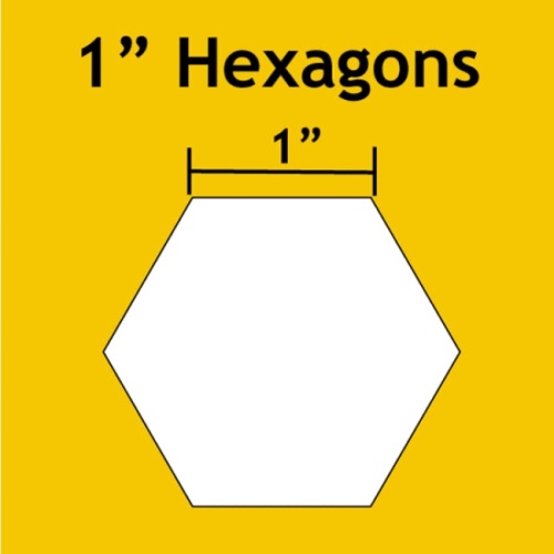 1'' Hexagon Paper Pieces - 100 pack