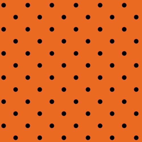 Orange & Black Small Dots Fabric