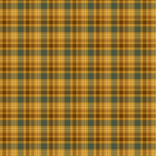 Cozy Plaid Green Autumn Fabric - Half Metre