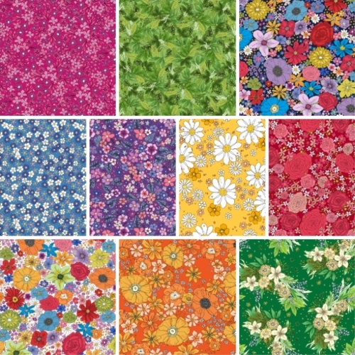 Rainbow Garden - Fat Quarters x 10 - The Crafty Lass