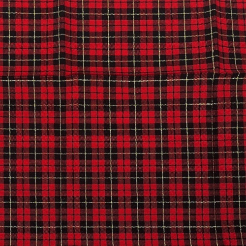 Red and Black Tartan Fabric