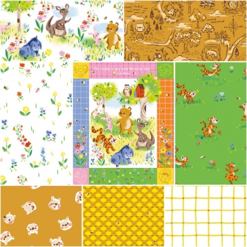 White - 100 Aker Woods - Panel and Fabric Bundle