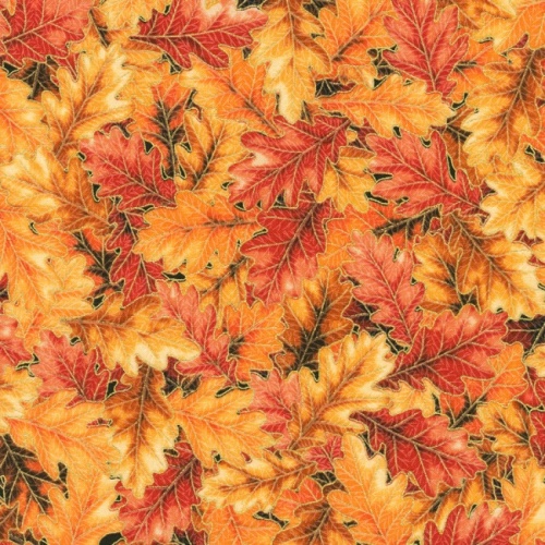 Sweet Pumpkin Spice Fabric - Autumn Leaves