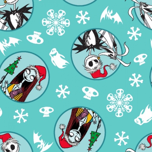 Snowflake Badge - Nightmare Before Christmas Fabric