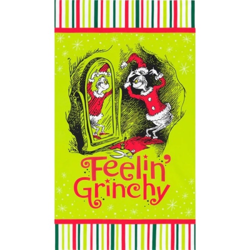 How The Grinch Stole Christmas Feelin' Grinchy Fabric Panel