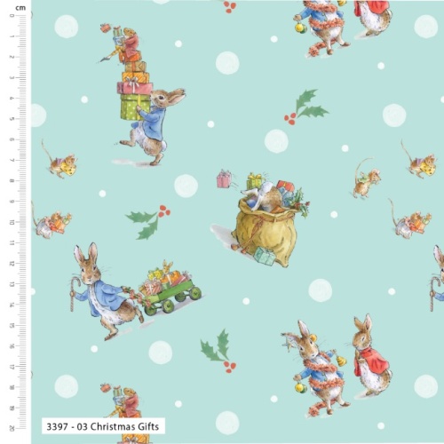 Fat Quarters - The Joy Of Giving - Peter Rabbit Fabric x 5