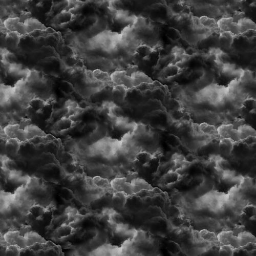 Wicked Dark Clouds Sky Halloween Fabric