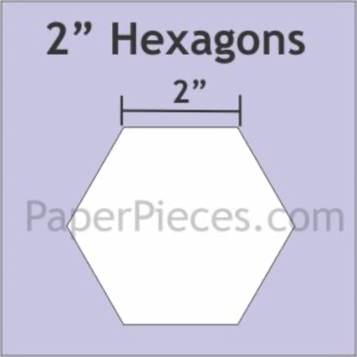 2'' Hexagon Paper Pieces - 25 pack